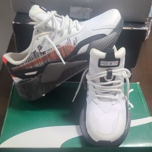 Puma RS-X White and Gray Sneakers